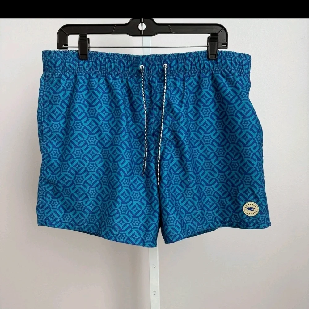 Ted Baker London Blue Patterned Swim Trunks